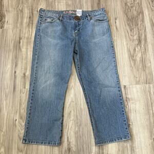 VTG Mudd Love Peace Happiness Capri Jeans Size 13